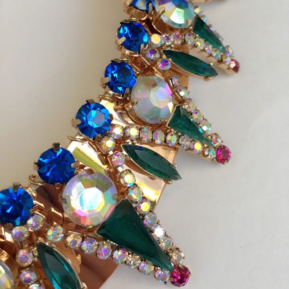 Topshop Rhinestones Multi Color Choker - Picture 3 of 4
